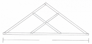 Douglas Fir Cross Tied Queen Trusses