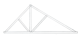 Douglas Fir Offset King Post Roof Truss