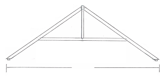 Douglas Fir Raised King Post Roof Truss