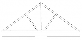 Douglas Fir Tied King Post Truss